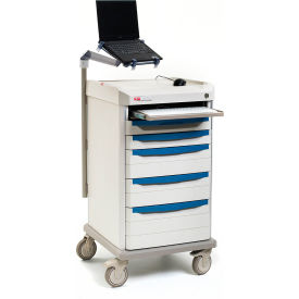 Starsys Computer Ready Bedside Cart with 4 Drawer 24-7/8