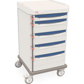 Starsys General Supply Cart w/Passive Security 5 Drawer 22-3/4