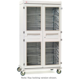 Starsys® XD Extra Deep Mobile Supply Cabinet Clear Doors Code Lock 42-1/2
