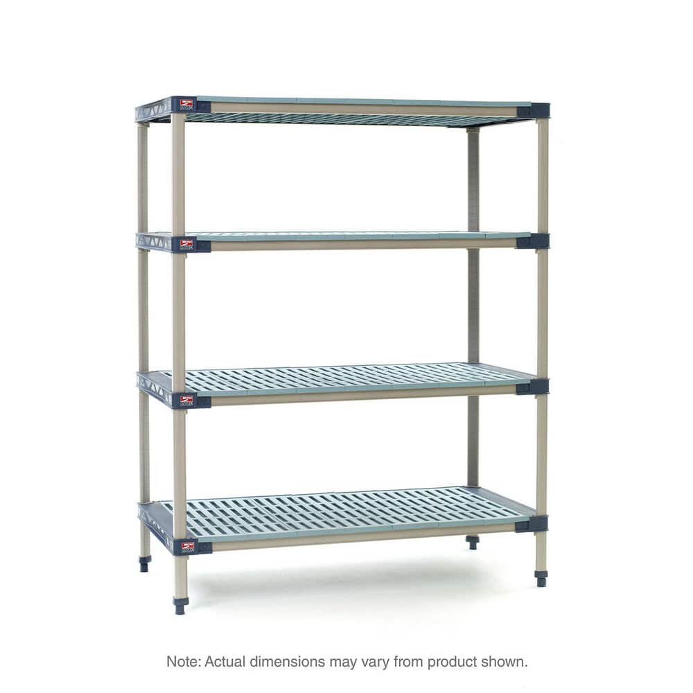 Plastic Shelving, Shelving Type: Starter , Shelf Style: Ventilated , Shelf Type: Adjustable , Shelf Capacity: 2000lb , Overall Height: 62.1875in  MPN:X426G4