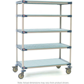 Metro® MetroMax 4 Five Tier Stem Caster Cart w/Solid Bottom Shelf 36