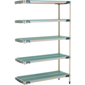 MetroMax® i 5 Shelf Plastic Industrial Shelving Unit Add-On 47-3/4