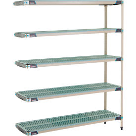 MetroMax® i 5 Shelf Plastic Industrial Shelving Unit Add-On 59-3/4