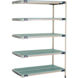 MetroMax® i 5 Shelf Plastic Industrial Shelving Unit Add-On 47-3/4