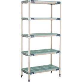 MetroMax® i 5 Shelf Plastic Industrial Shelving Unit Starter 35-3/4