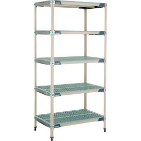 MetroMax® i 5 Shelf Plastic Industrial Shelving Unit Starter 35-3/4