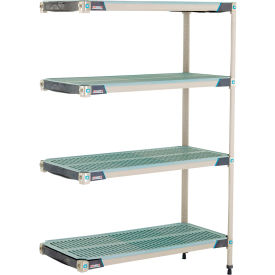 MetroMax® i 4-Shelf Plastic Industrial Shelving Unit Add-On 41-3/4