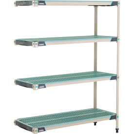 MetroMax® i 4-Shelf Plastic Industrial Shelving Unit Add-On 47-3/4