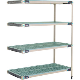 MetroMax® i 4-Shelf Plastic Industrial Shelving Unit Add-On 47-3/4