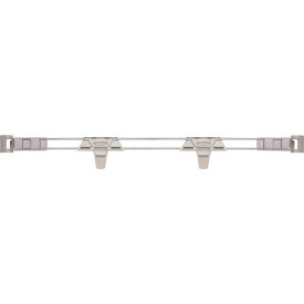 MetroMax® i Stackable Shelf Ledge (Back) For Plastic Shelving 35-5/16''W x 4''H Silver MXL36-2S