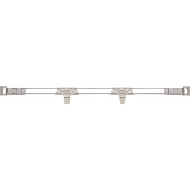 MetroMax® i Stackable Shelf Ledge (Back) For Plastic Shelving 41-5/16''W x 4''H Silver MXL42-2S