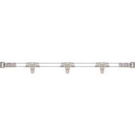 MetroMax® i Stackable Shelf Ledge (Back) For Plastic Shelving 47-5/16''W x 4''H Silver MXL48-2S