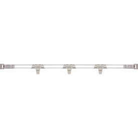 MetroMax® i Stackable Shelf Ledge (Back) For Plastic Shelving 53-5/16''W x 4''H Silver MXL54-2S