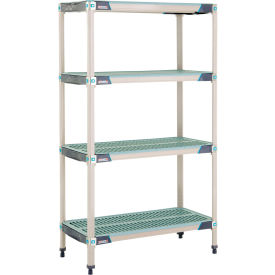 MetroMax® i 4 Shelf Plastic Industrial Shelving Unit Starter 35-3/4