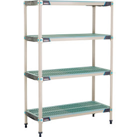MetroMax® i 4 Shelf Plastic Industrial Shelving Unit Starter 41-3/4