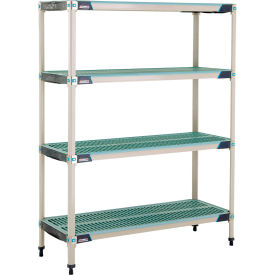 MetroMax® i 4 Shelf Plastic Industrial Shelving Unit Starter 47-3/4