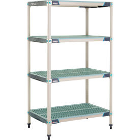 MetroMax® i 4 Shelf Plastic Industrial Shelving Unit Starter 35-3/4