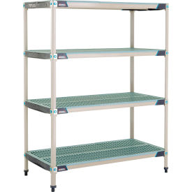 MetroMax® i 4 Shelf Plastic Industrial Shelving Unit Starter 47-3/4