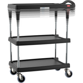Metro® myCart Height-Adjustable Utility Cart with 3 Shelves 35-1/2