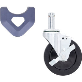 MetroMax Resilient Rubber Swivel/Brake Stem Caster 5