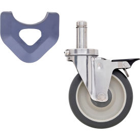 MetroMax Polyurethane Cart Washable Swivel/Brake Stem Caster 5