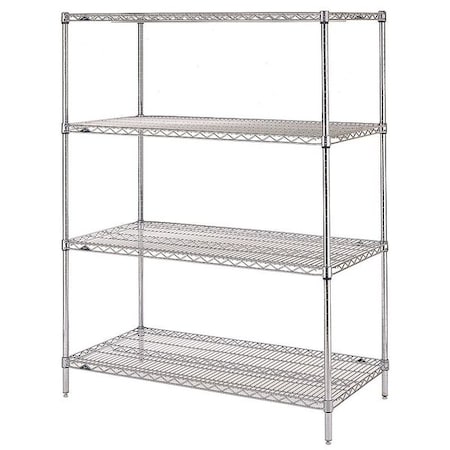 Wire Shlv Unit, Cap:500 lb, 18inx74inx60in MPN:EZ1860NC-4