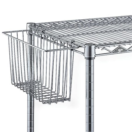 Storage Basket, Steel, Silver, 13-3/8x5x7 MPN:H209C
