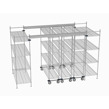 Overhead Track Shelving Complete Kit MPN:TT12-E2460M1860C