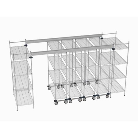 Overhead Track Shelving Complete Kit MPN:TT14-E2448M1848C