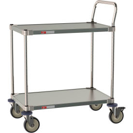 Metro 2 Shelf Labs And Cleanroom Stainless Steel Utility Cart 900 lb. Cap. 34-3/4
