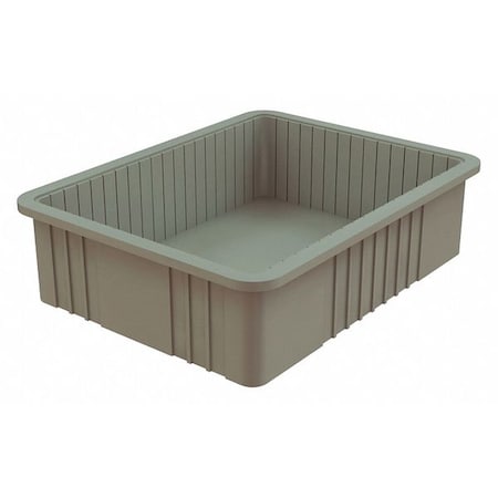 Tote Box Divider Box, .44 cu ft, Gray, Polypropylene MPN:TB93060NAT