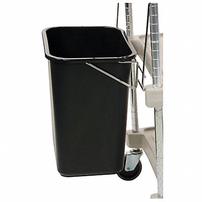 Wastebasket 25 lb Black Polyethylene MPN:MYWB1