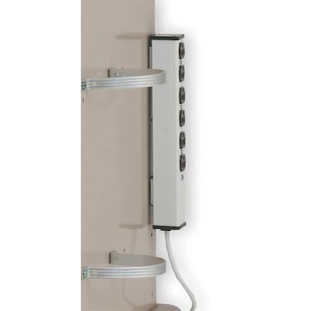 Outlet Strip, Medical Grade, 15 ft., White MPN:MBA696