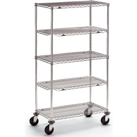 Metro® qwikSLOT™ Wire Shelf Truck w/3 Shelves 800 lb. Capacity 36