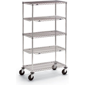 Metro® qwikSLOT™ Wire Shelf Truck w/3 Shelves 800 lb. Capacity 48