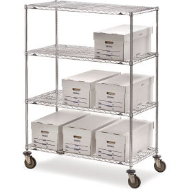 Metro® Super Erecta Wire Shelf Truck w/4 Adjustable Shelves 900 lb. Capacity 60