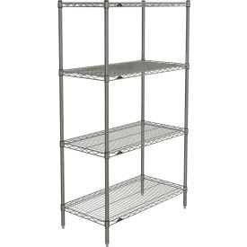 Metro® 4 Shelf Super Erecta Brite Zinc Shelving Unit Add On 36