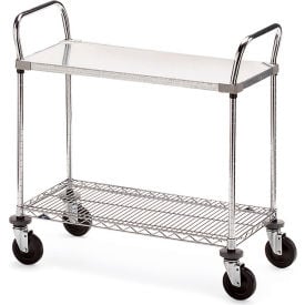 Metro® Super Erecta Brite Wire Utility Cart w/3 Shelves 800 lb. Capacity 60
