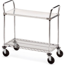Metro® Super Erecta Brite Wire Utility Cart w/2 Shelves 800 lb. Capacity 36