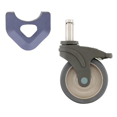 Swivel Brake Caster, Poly and SS, 5