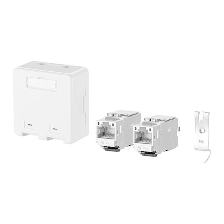 RJ45 Keystone, White, 0.787