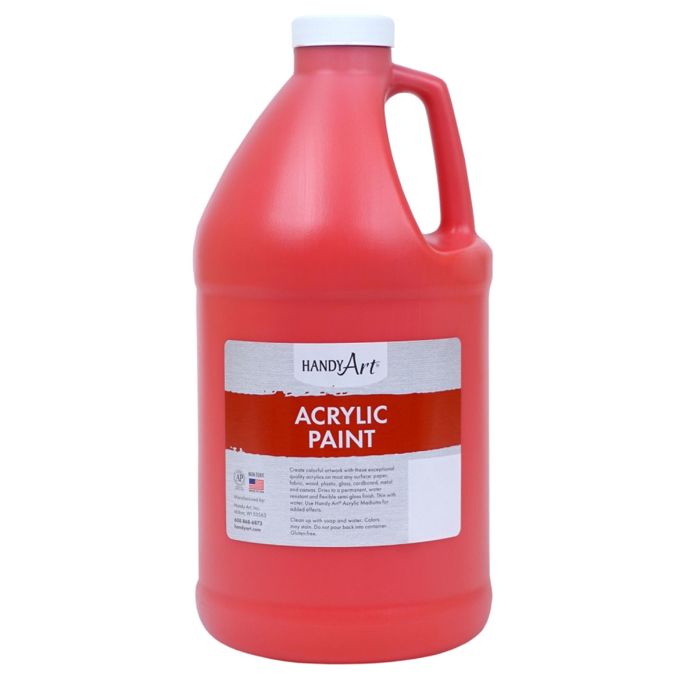 Handy Art Student Acrylic Paint, 64 Oz, Vermilion MPN:RPC102035