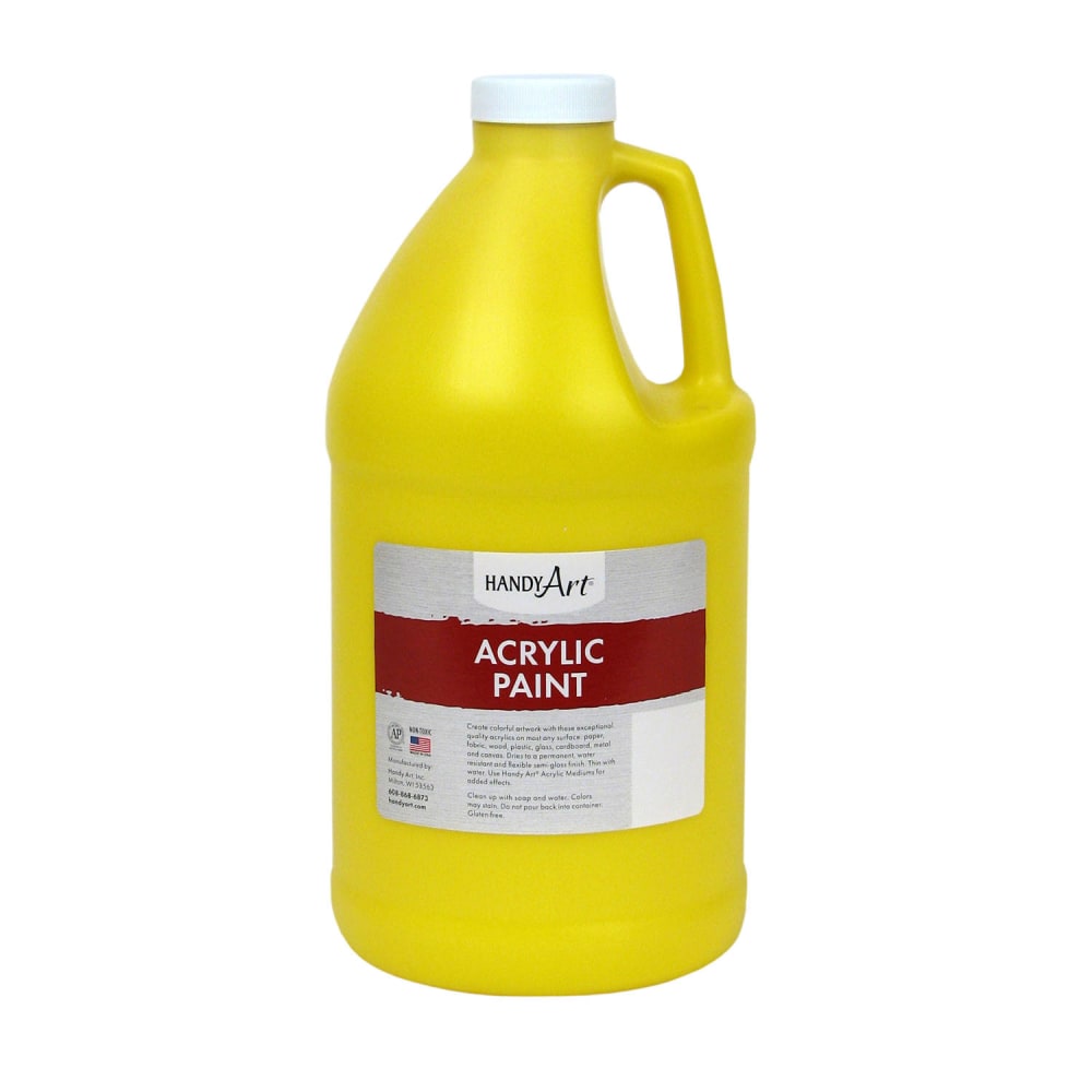 Handy Art Student Acrylic Paint, 64 Oz, Chrome Yellow MPN:RPC102010