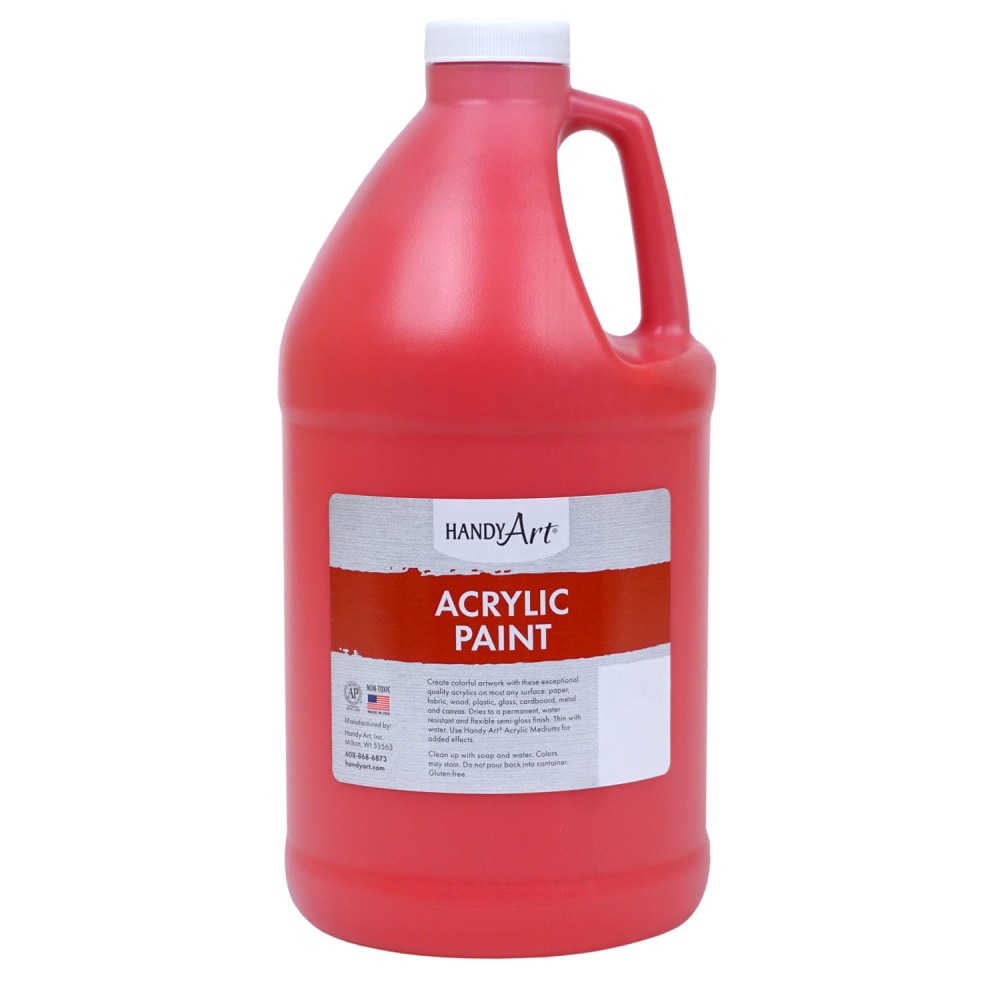 Handy Art Student Acrylic Paint, 64 Oz, Brite Red MPN:RPC102040