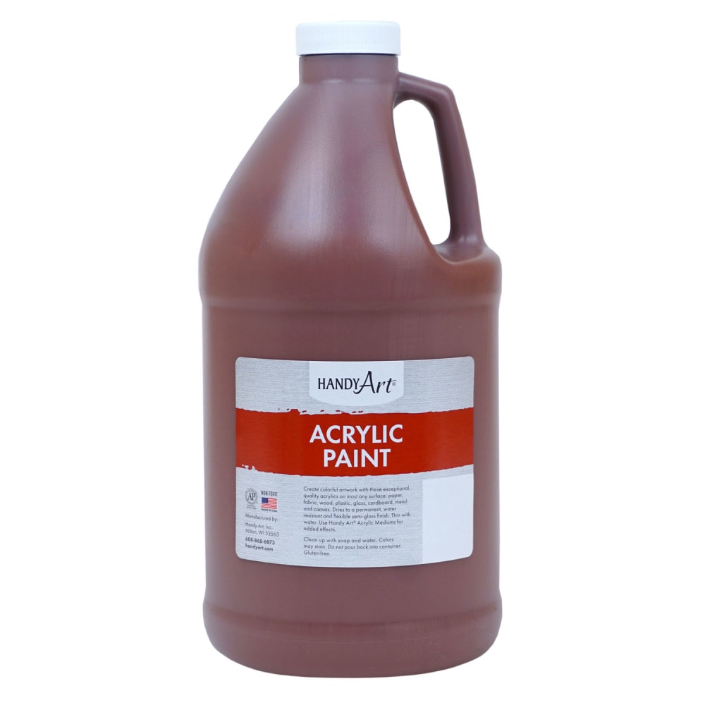 Handy Art Student Acrylic Paint, 64 Oz, Burnt Sienna MPN:RPC102085