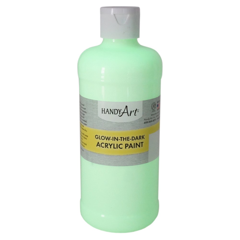 Handy Art Glow-In-The-Dark Acrylic Paint, 16 Oz, Clear Glow MPN:RPC151005