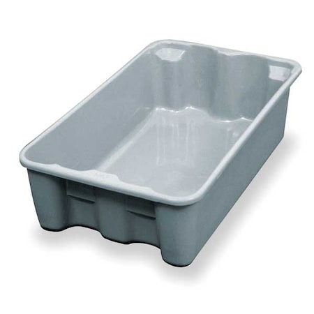 Stack & Nest Storage Container, 5.6 gal, 19-3/4 in L x 12-1/2 in W x 6 in H, Gray MPN:780308