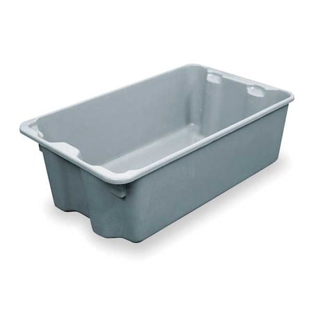 Stack & Nest Storage Container, 9 gal, 24-1/4 in L x 14-3/4 in W x 8 in H, Gray MPN:780508