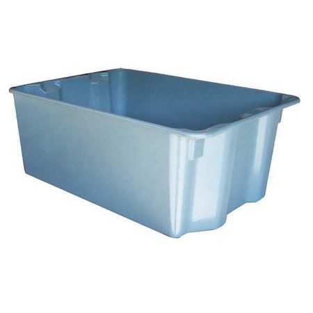 Stack & Nest Storage Container, 15 gal, 25-1/4 in L x 18 in W x 10 in H, Gray MPN:7806085172