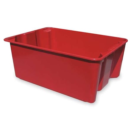 Stack & Nest Storage Container, 15 gal, 25-1/4 in L x 18 in W x 10 in H, Red MPN:7806085280